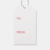 ピンクウィリアムモリスギフトラベルカスタムイニシャル ギフトタグ (裏面)