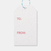 ピンクウィリアムモリスギフトラベルカスタムイニシャル ギフトタグ (裏面)