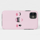 ピンクウィンキングかわいい顔ケース Case-Mate iPhoneケース (裏面(横))
