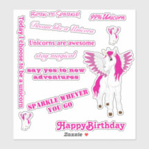 ピンクウィング飛んでいるユニコーン