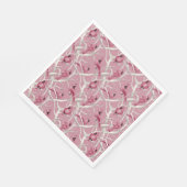 ピンクウィンターウッドランドクリスマス(鳥)ショウジョウコウカンチョウバード スタンダードランチョンナプキン (角)