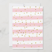 ピンクウィンターオネダーランドスリー誕生日の招待状 招待状 (裏面)