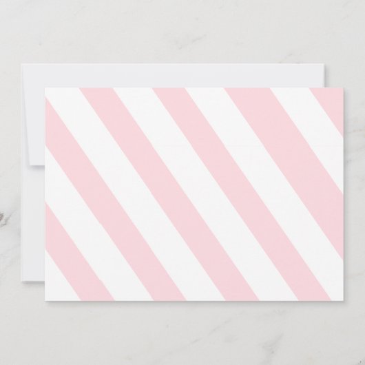 ピンクウィンターオンダーフルクリスマスツリーズ誕生日 招待状 (裏面)