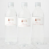 ピンクウィンターオンダーランドガールバースデーパーティー ペットボトルラベル (ボトル)