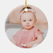 ピンクウィンターオンダーランドガール1st誕生日 セラミックオーナメント (裏面)