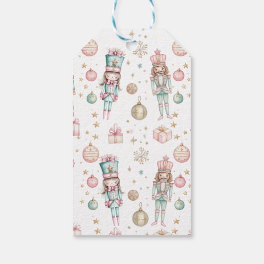 ピンクウィンタークリスマスバレリーナ誕生日 ギフトタグ (裏面)