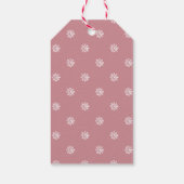 ピンクウィンターコテージクリスマス ギフトタグ (裏面)