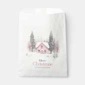 ピンクウィンターコテージクリスマス フェイバーバッグ (正面)