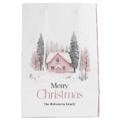 ピンクウィンターコテージ ミディアムペーパーバッグ (裏面)