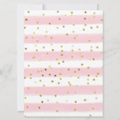 ピンクウィンタースノーフレークベビーシャワー招待状 招待状 (裏面)