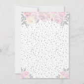 ピンクウィンターダークスキンプリンセス誕生日パーティー サンキューカード (裏面)