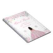 ピンクウィンターダークスキンプリンセス誕生日パーティー ノートブック (右側)