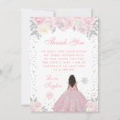 ピンクウィンターダークスキンプリンセスSweet sixteen サンキューカード (正面)