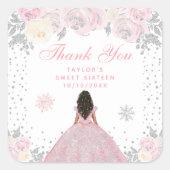 ピンクウィンターダークスキンプリンセスSweet sixteen スクエアシール (正面)