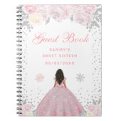 ピンクウィンターダークスキンプリンセスSweet sixteen ノートブック (正面)