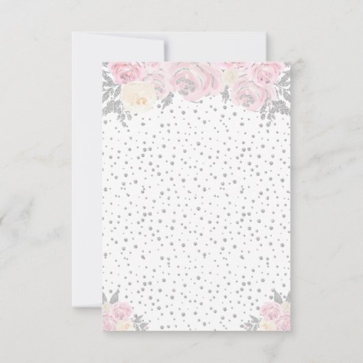 ピンクウィンターダークスキンプリンセスSweet sixteen 出欠カード (裏面)