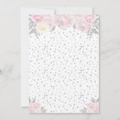 ピンクウィンターダークスキンプリンセスSweet sixteen 招待状 (裏面)