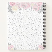 ピンクウィンターブロンドヘアプリンセス誕生日パーティー ノートブック (裏面)