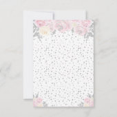 ピンクウィンターブロンドヘアプリンセスSweet sixteen 出欠カード (裏面)