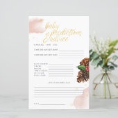 ピンクウィンターベビーシャワーベビー予測とアドバイス (スタンド正面)