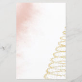 ピンクウィンターベビーシャワーベビー予測とアドバイス (裏面)