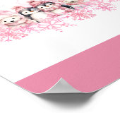 ピンクウィンターワンダーランドゲストブックサイン ポスター (角)