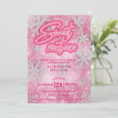 ピンクウィンターワンダーランドスノーフレーク甘い16 招待状 (スタンド正面)