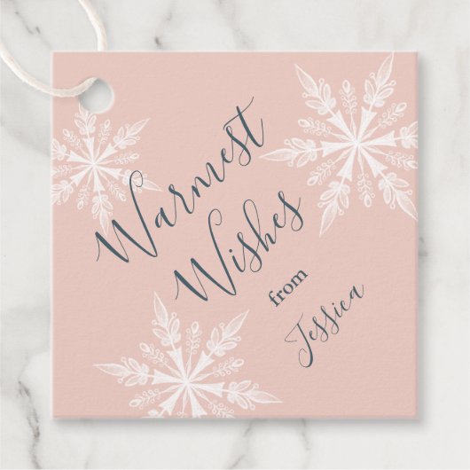 ピンクウィンターワンダーランドホリデー フェイバータグ (正面)