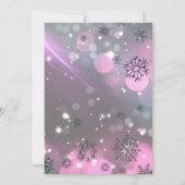 ピンクウィンターワンダーランド企業のクリスマスパーティー 招待状 (裏面)