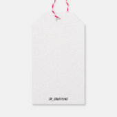 ピンクウィンター幽霊シーズンのご挨拶 ギフトタグ (裏面)