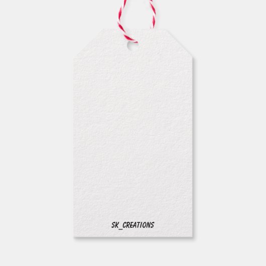 ピンクウィンター幽霊シーズンのご挨拶 ギフトタグ (裏面)