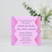ピンクウィーブ結婚ズ結婚式招待状 招待状 (スタンド正面)