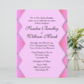 ピンクウィーブ結婚式招待状 招待状 (スタンド正面)