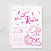ピンクウェスタンラストロデオバチェロレッテ週末 招待状 (正面)