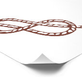 ピンクウェスタンロデオ女性のカーボーイ1st誕生日パーティーサイン ポスター (コーナー)