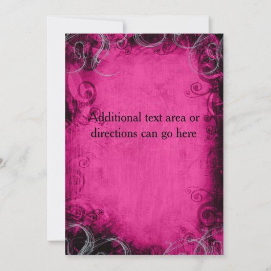 ピンクウェスタン女性のカーボーイグランジスターパーティの招待状 招待状 (裏面)