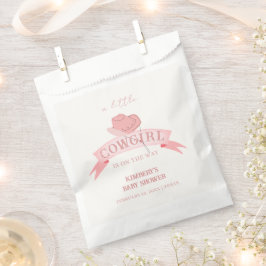 ピンクウェスタン女性のカーボーイハットベビーシャワー フェイバーバッグ