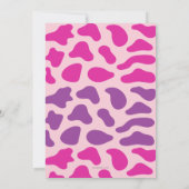 ピンクウェスタン女性のカーボーイファーストロデオガールズ誕生日 招待状 (裏面)