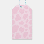 ピンクウェスタン女性のカーボーイブーツカウープリントギフトラベル ギフトタグ (裏面)