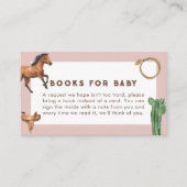 ピンクウェスタン女性のカーボーイベビーシャワーエンクロージャカード エンクロージャーカード (正面)