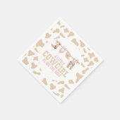 ピンクウェスタン女性のカーボーイベビーシャワー スタンダードカクテルナプキン (角)