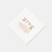 ピンクウェスタン女性のカーボーイベビーシャワー スタンダードカクテルナプキン (角)