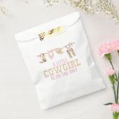 ピンクウェスタン女性のカーボーイベビーシャワー フェイバーバッグ (封をした状態)