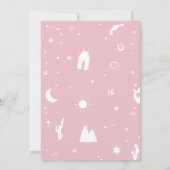 ピンクウェスタン女性のカーボーイベビーシャワー 招待状 (裏面)