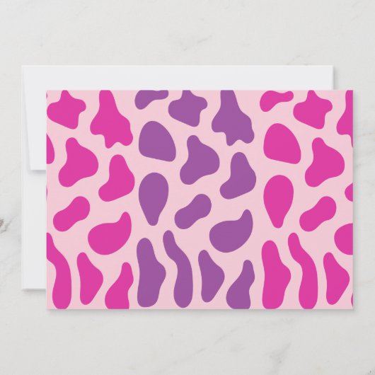 ピンクウェスタン女性のカーボーイロデオガールズフォト誕生日 招待状 (裏面)