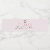 ピンクウェスタン女性のカーボーイロデオ誕生日 ペットボトルラベル (シングルラベル)