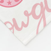 ピンクウェスタン女性のカーボーイ毛布パーソナライズされた- フリースブランケット (角)