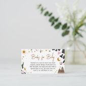 ピンクウェスタン女性のカーボーイ赤ちゃんシャワーベビー本 エンクロージャーカード (スタンド正面)