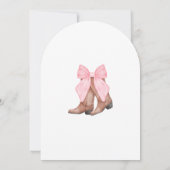 ピンクウェスタン女性のカーボーイ2025卒業パーティー 招待状 (裏面)