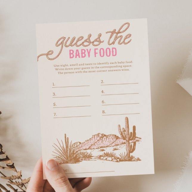 ピンクウェスタン推測ベビーフードゲーム (クリエイターアップロード済み)